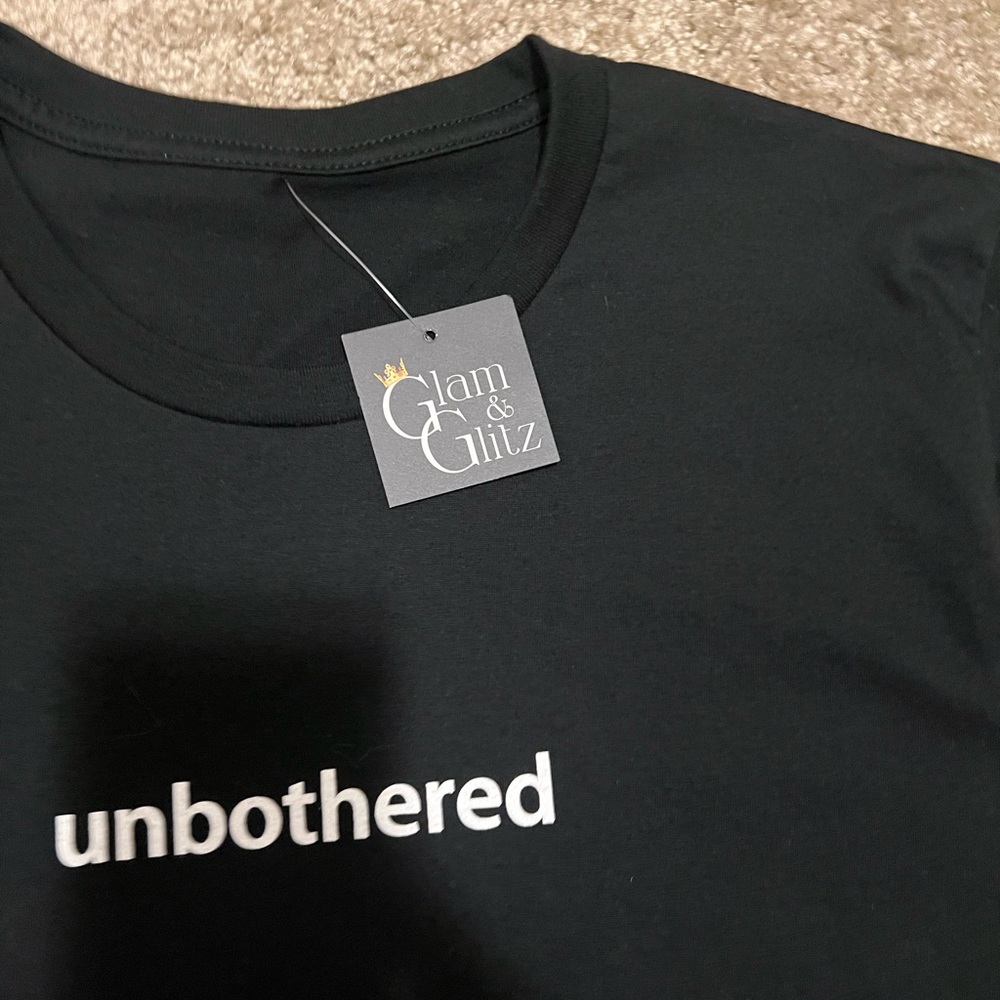 Unbothered black‎ men’s tee large NWT - Picture 4 of 5